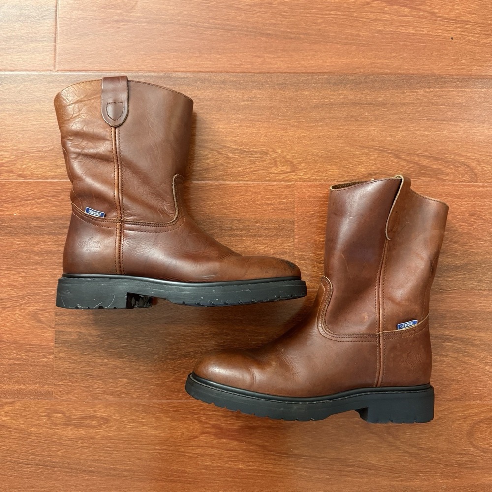Cherokee Purepecha Men's Leather Western Brown Work Boot 8